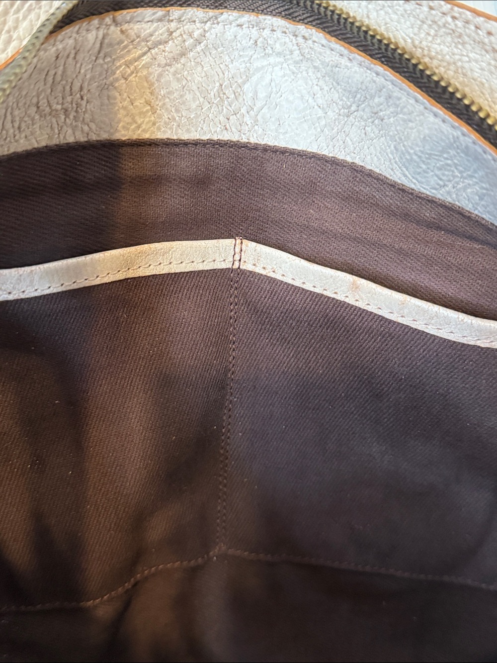 BED|STU Brown Leather Shoulder Bag with Cream Accents  Brand New!’ - Picture 7 of 11
